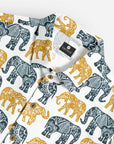 The Off-White Elephant Print Shirt Half Sleeve