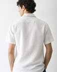 White Popcorn Half Sleeve Shirt