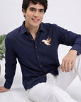 Azure Wings Premium Embroidered Shirt