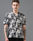 Regular Fit Printed Spread Collar Beach Wear Shirt