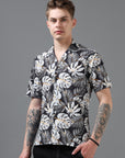 Regular Fit Printed Spread Collar Beach Wear Shirt