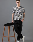 Regular Fit Printed Spread Collar Beach Wear Shirt