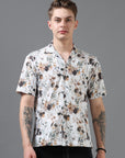 Regular Fit Printed Spread Collar Beach Wear Shirt