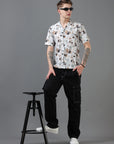 Regular Fit Printed Spread Collar Beach Wear Shirt