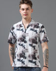 Regular Fit Printed Spread Collar Beach Wear Shirt