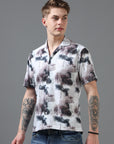 Regular Fit Printed Spread Collar Beach Wear Shirt