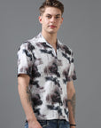 Regular Fit Printed Spread Collar Beach Wear Shirt