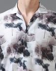 Regular Fit Printed Spread Collar Beach Wear Shirt