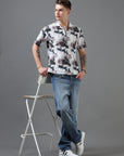 Regular Fit Printed Spread Collar Beach Wear Shirt