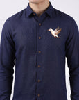 Azure Wings Premium Embroidered Shirt