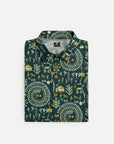 The Dark Green Shirt With Tribal Print