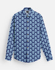 The Navy Blue Shirt With White Butti Print