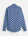 The Navy Blue Shirt With White Butti Print