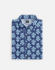 The Navy Blue Shirt With White Butti Print