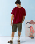 Oversized T-Shirt Maroon