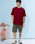 Oversized T-Shirt Maroon