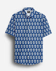 The Navy Blue Shirt With White Print