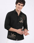 Jungle Tales Premium Black Embroidered Shirt