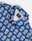 The Navy Blue Shirt With White Print