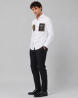 Royal Crest White Premium Satin Shirt