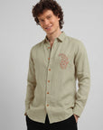 Sage Leaf Premium Embroidered Shirt