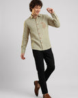 Sage Leaf Premium Embroidered Shirt