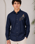 Songbird Embroidered Cotton Shirt