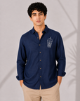 Bubble Brew Embroidered Cotton Shirt