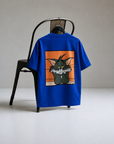 Tom Mood Oversized T-Shirt – Cartoon Graphic Back Print Tee (Royal Blue)
