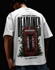Deadlines Oversized T-Shirt – Time Don't Wait Graphic Streetwear Tee (White)