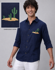 Desert Cactus Premium Navy Shirt