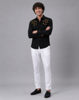 Golden Flight Embroidered Cotton Shirt