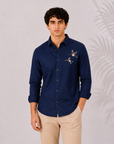 Wild Flight Embroidered Cotton Shirt