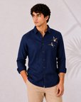 Wild Flight Embroidered Cotton Shirt