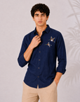 Wild Flight Embroidered Cotton Shirt
