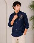 Songbird Embroidered Cotton Shirt