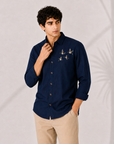 Sky Wanderer Embroidered Cotton Shirt