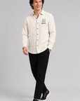 Coffee & Chill Bear Full Sleeve Casual Shirt