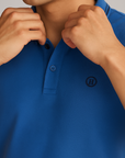 Placket Detail Regular Polo Shirt blue