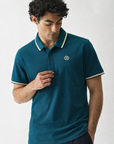 Placket Detail Regular Polo Shirt DARK blue
