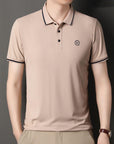Placket Detail Regular Polo Shirt creem
