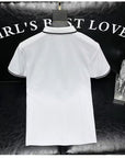 Placket Detail Regular Polo Shirt white