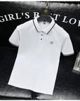 Placket Detail Regular Polo Shirt white
