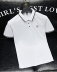Placket Detail Regular Polo Shirt white