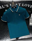 Placket Detail Regular Polo Shirt DARK blue