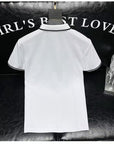 Placket Detail Regular Polo Shirt white