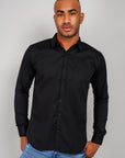 Plain Cotton Shirt Black
