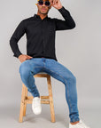Plain Cotton Shirt Black