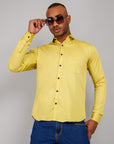 Plain Cotton Shirt Yellow