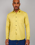 Plain Cotton Shirt Yellow